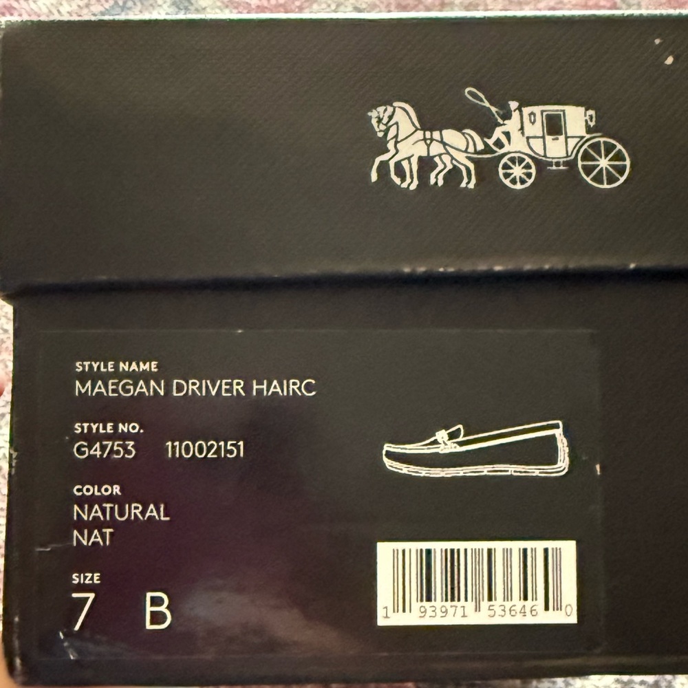 Coach Maegan Driver Haircalf Leopard Loafers Size 7B Natural EUC - Picture 13 of 13